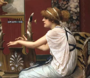 Erato at Her Lyre by John William Godward Oil Painting