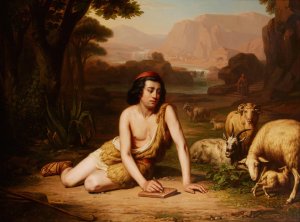 Giotto Drawing from Nature by John William Godward Oil Painting