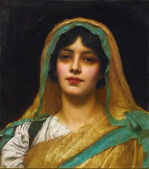 Head Of A Girl, Atalanta by John William Godward Oil Painting
