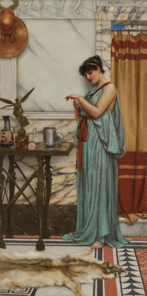 His Birthday Gift by John William Godward Oil Painting