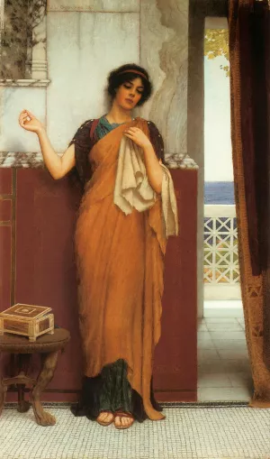 Idle Thoughts by John William Godward - Oil Painting Reproduction