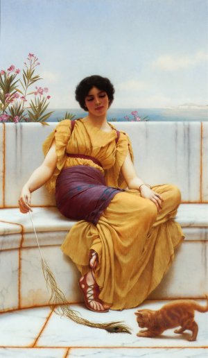 Idleness Oil painting by John William Godward