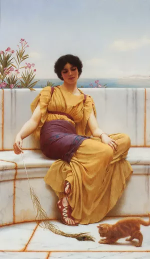 Idleness by John William Godward - Oil Painting Reproduction
