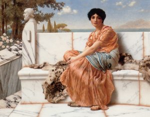 In the Days of Sappho Oil painting by John William Godward