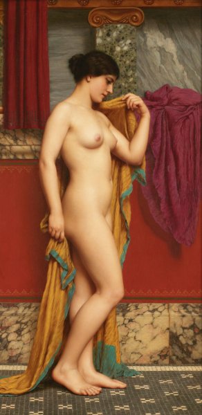 In The Tepidarium by John William Godward Oil Painting