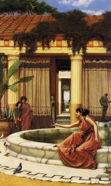 Innocent Amusements by John William Godward - Hand-Painted Oil Painting Reproduction
