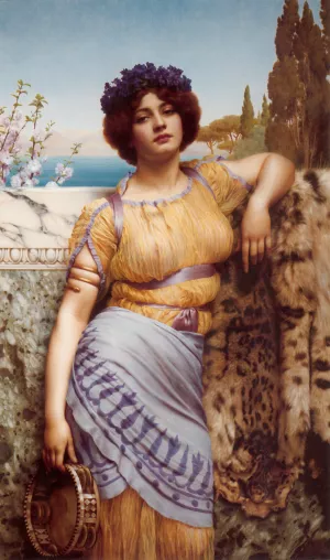 Ionian Dancing Girl by John William Godward - Oil Painting Reproduction