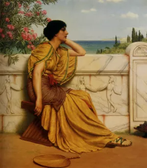 Leisure Hours by John William Godward - Oil Painting Reproduction