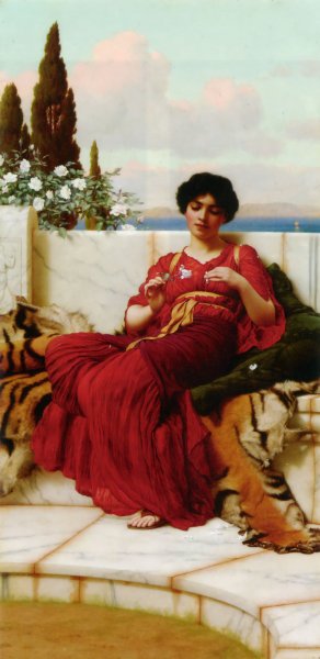 Mischief by John William Godward Oil Painting