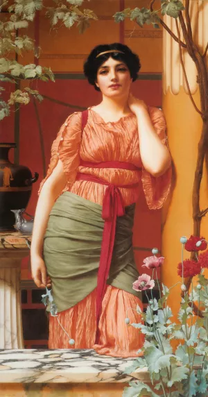Nerissa Oil painting by John William Godward
