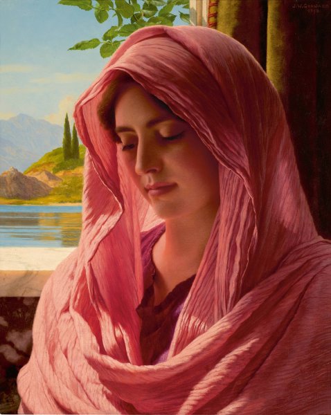Pyrallis  by John William Godward - Hand-Painted Oil Painting Reproduction