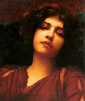 Reverie Study by John William Godward - Oil Painting Reproduction