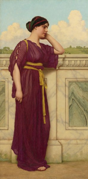 Soft Falls The Eventide by John William Godward Oil Painting