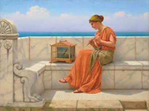 Songs without Words by John William Godward Oil Painting