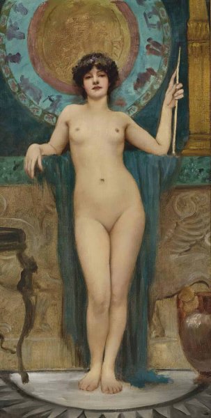 Study Of Campaspe by John William Godward - Hand-Painted Oil Painting Reproduction
