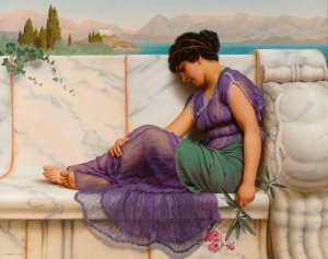 Summer Idleness; Day Dreams by John William Godward Oil Painting