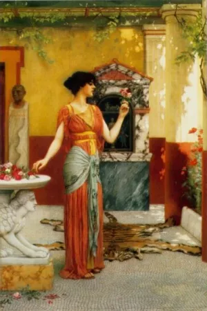 The Bouquet by John William Godward - Oil Painting Reproduction