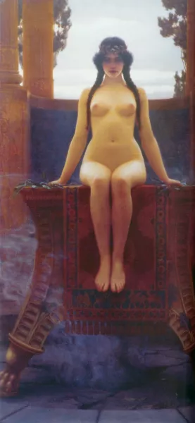 The Delphic Oracle by John William Godward - Oil Painting Reproduction