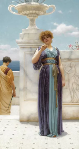 The Engagement Ring by John William Godward Oil Painting