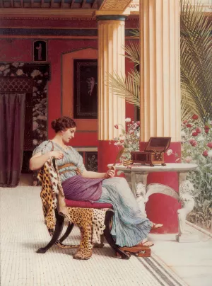 The Jewel Casket by John William Godward Oil Painting