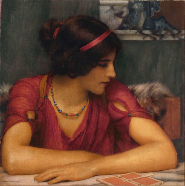 The Letter  by John William Godward - Hand-Painted Oil Painting Reproduction