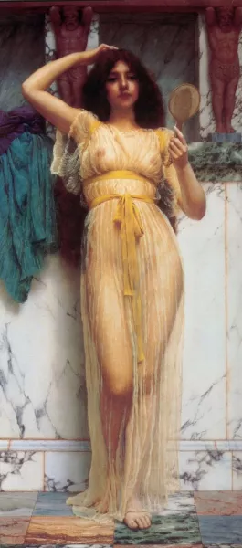The Mirror by John William Godward Oil Painting