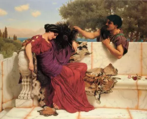The Old, Old Story by John William Godward Oil Painting