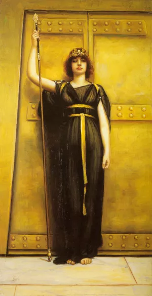 The Priestess by John William Godward - Oil Painting Reproduction
