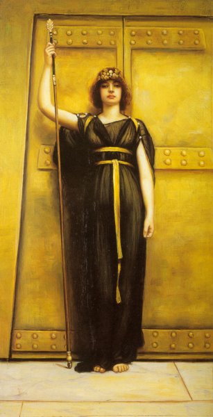 The Priestess by John William Godward - Hand-Painted Oil Painting Reproduction