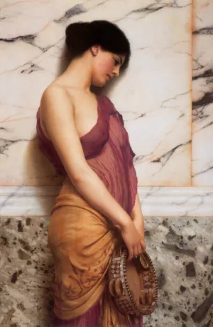 The Tambourine Girl by John William Godward Oil Painting