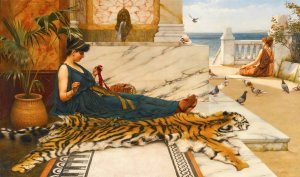 The Tigerskin by John William Godward Oil Painting