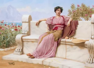 Tranquillity by John William Godward - Oil Painting Reproduction