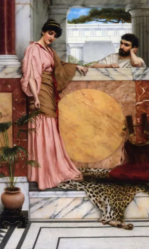 Waiting for an Answer by John William Godward Oil Painting