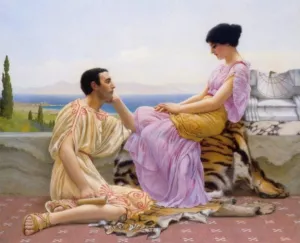 Youth and Time by John William Godward - Oil Painting Reproduction
