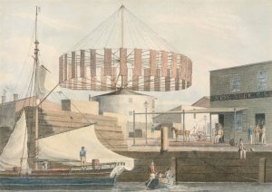Circular Mill, King Street, New York by John William Hill Oil Painting