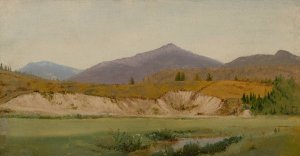 Landscape with Mountains by John William Hill Oil Painting