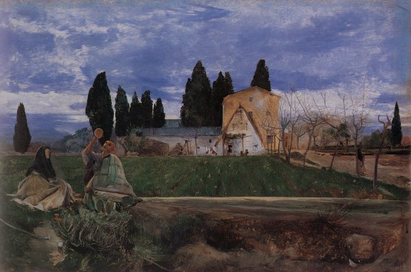Main Product Photo of Springtime in Spain, near Gordella Painting by John William Inchbold