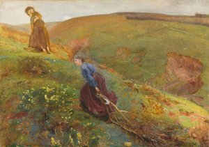 The Wood Gatherers by John William North Oil Painting