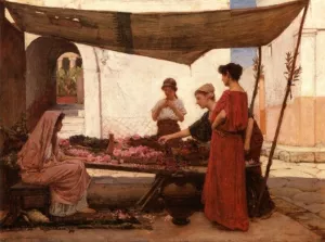 A Grecian Flower Market, Also Known as A Flower Stall