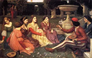 A Tale from the Decameron painting by John William Waterhouse