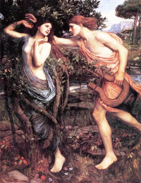 Main Product Photo of Apollo and Daphne Painting by John William Waterhouse