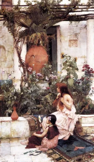 At Capri painting by John William Waterhouse