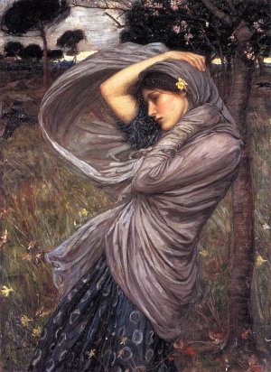 Boreas Oil painting by John William Waterhouse