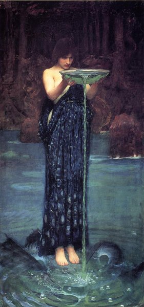 Circe Invidiosa Oil painting by John William Waterhouse