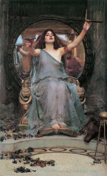 Main Product Photo of Circe Offering the Cup to Odysseus  Painting by John William Waterhouse