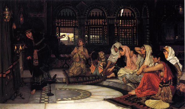 Main Product Photo of Consulting the Oracle Painting by John William Waterhouse
