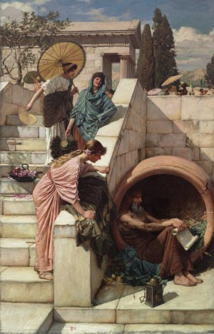 Diogenes by John William Waterhouse Oil Painting