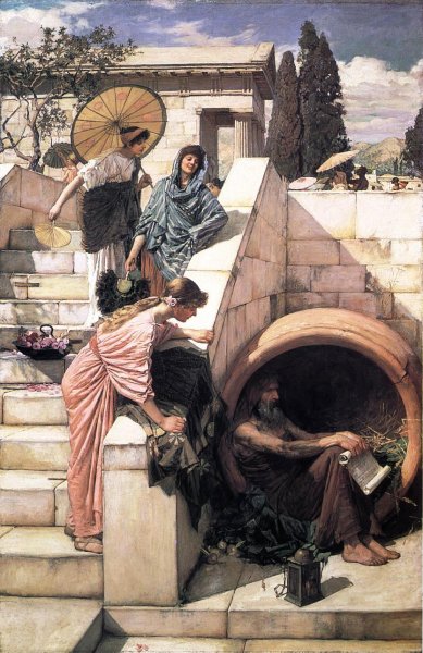 Main Product Photo of Diogenes Painting by John William Waterhouse