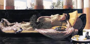 Dolce Far Niente by John William Waterhouse Oil Painting
