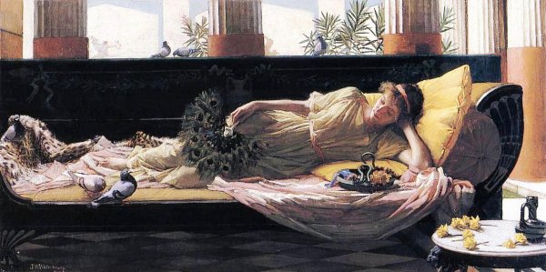 Main Product Photo of Dolce Far Niente Painting by John William Waterhouse